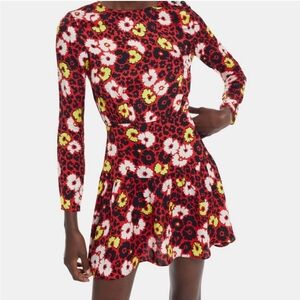 The Kooples Wild Blossom Floral Mini Dress Size 1